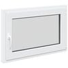 vidaXL Okno za klet RISOR 90 x 50 cm PVC in steklo Bela