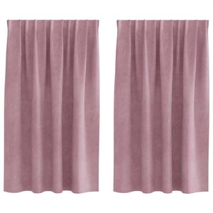 vidaXL Zavese 2 kos Temno roza 140 x 140 cm Žamet