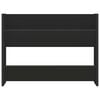 vidaXL Stenska omara za čevlje črna 80x18x60 cm inženirski les