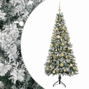 vidaXL Umetna božična jelka z bučko 120 cm 150 LED Toplo bela