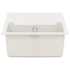 vidaXL Umivalnica Bela 780 x 500 mm 80% Kvarc in 20% Smola