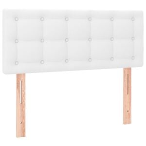 vidaXL Posteljno vzglavje belo 90x5x78/88 cm umetno usnje