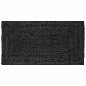 vidaXL Preproge za povr&scaron;ine Pravokotna Temno siva 100 x 200 cm Juta