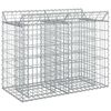 vidaXL Gabionska dvignjena postelja 100 x 50 x 80 cm Pocinkano jeklo