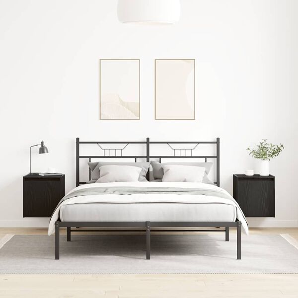 vidaXL Stenske nočne omarice 2 kosa črne 38x34x40 cm