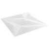 vidaXL Stenski paneli 24 kosov beli 50x50 cm XPS 6 m² zvezda