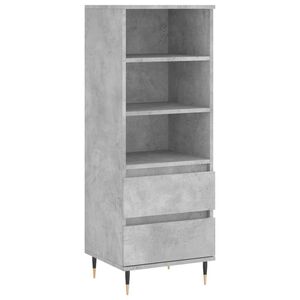 vidaXL Visoka omara betonsko siva 40x36x110 cm inženirski les