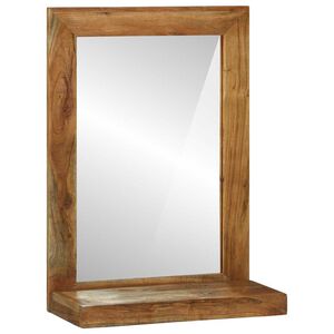 vidaXL Ogledalo za kopalnico Rjava 50 x 22 x 70 cm Masiven les akacije
