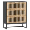 vidaXL Komoda črna 60x30x75 cm inženirski les
