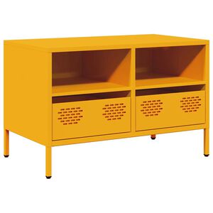vidaXL TV omarica gorčično rumena 68x39x43,5 cm hladno valjano jeklo