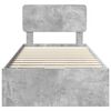 vidaXL Konstrukcija postelje z vzglavjem Beton Siva 100 x 200 cm