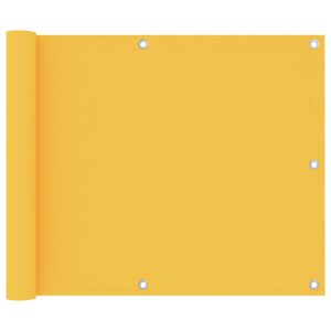 vidaXL Balkonsko platno rumeno 75x600 cm oksford blago