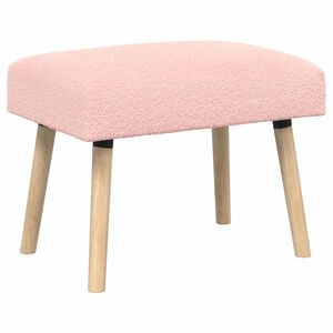 vidaXL klop Enobarvno Roza 60 x 40 x 45 cm Boucl&eacute;