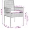 vidaXL Komplet za jedilnico v vrtu z blazino 5 pcs Bež poli ratan