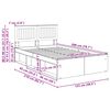 vidaXL Konstrukcija postelje Črna 120 x 200 cm Masivno borovo les