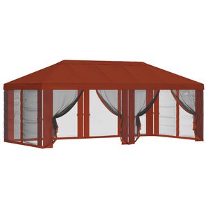 vidaXL Pokrov za gazebo s stranskimi stenami 6 x 3 m Terakota