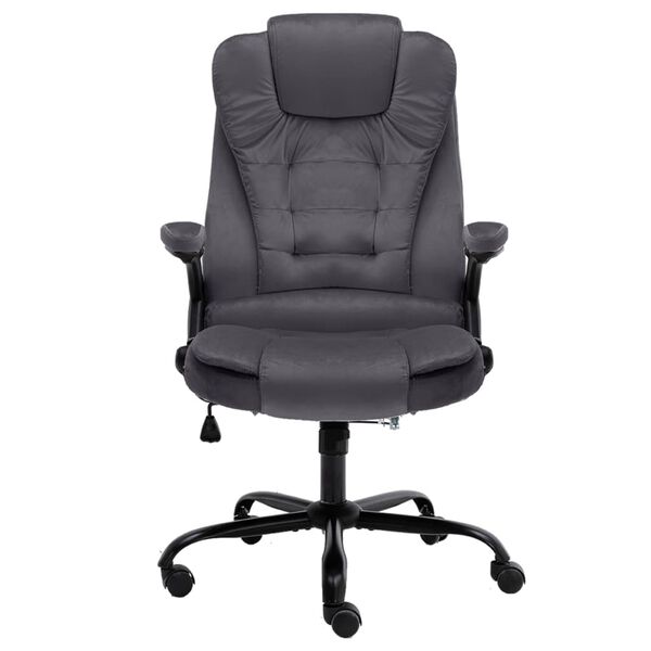 vidaXL Pisarni&scaron;ki stol temno siv žamet