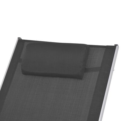 vidaXL Zunanji gugalni stol črn tekstil