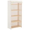 vidaXL Garderobna omara iz blaga 79x40x170 cm bela