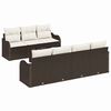vidaXL Vrtna sedežna garnitura Rjava 55 x 55 x 37 cm poli ratan
