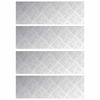 vidaXL Stopnice 4 kos 60 x 20 cm srebrna Aluminij Pravokotna