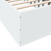 vidaXL Posteljni okvir bel 90x200 cm inženirski les