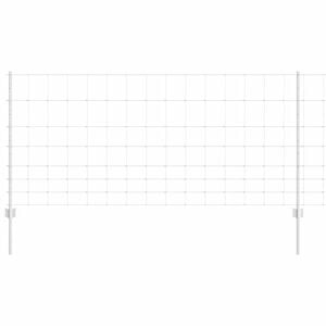 vidaXL Zunanji divji ograjen s stebri 25 x 1 m Pocinkano jeklo Srebrna