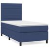 vidaXL Box spring postelja z vzmetnico moder 90x200 cm blago
