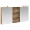 vidaXL Komplet omaric za kopalnico s polico 3 pcs 140 x 14,5 x 70 cm