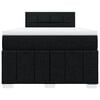 vidaXL Box spring postelja z vzmetnico črn 120x200 cm blago