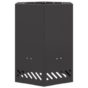 vidaXL Peč za ogenj brez dima Črna 38 x 38 x 51 cm Jeklo