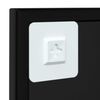 vidaXL Stensko ogledalo črno 60x60 cm kovinsko