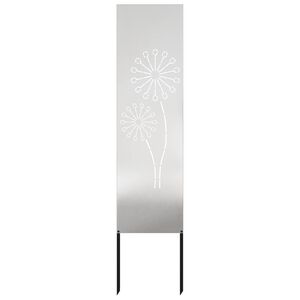 vidaXL Zaslon za zasebnost v vrtu srebrna 32 x 140 cm Nerjaveče jeklo