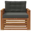 vidaXL Zunanja garnitura za sedenje Masivno akacijevo les in poliester