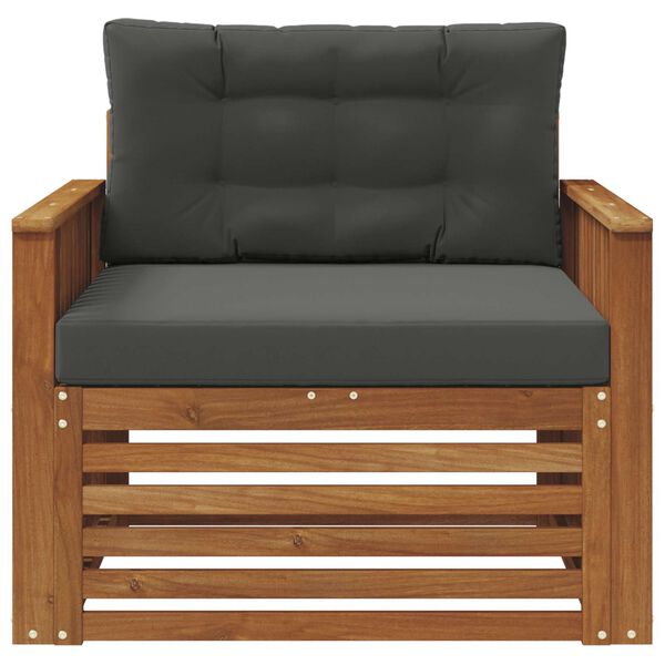 vidaXL Zunanja garnitura za sedenje Masivno akacijevo les in poliester