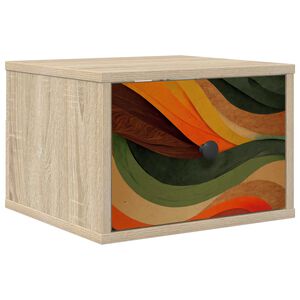 vidaXL Stenska nočna omarica BONN Sonoma hrast 36 x 33 x 25 cm