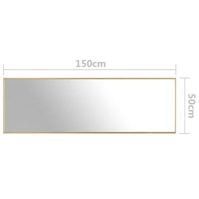 vidaXL Ogledalo zlato 150x50 cm