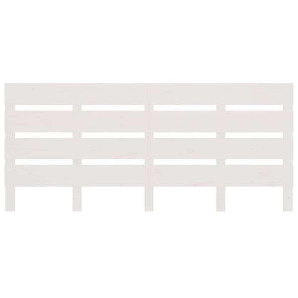 vidaXL Posteljno vzglavje belo 200x3x80 cm trdna borovina