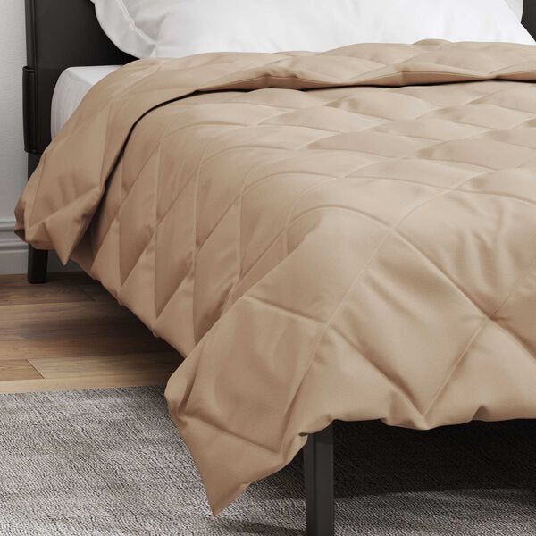 vidaXL Poletna odeja Taupe 220 x 135 cm Mikrovlakna