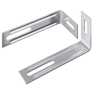 vidaXL Protitip nosilec 2 srebrna 74,5 x 15 x 32 mm elezo