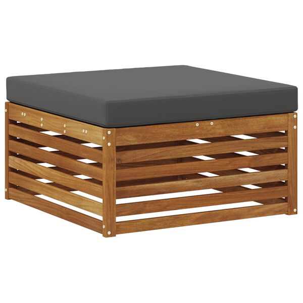 vidaXL Sedežne garniture z blazino 7 pcs Naravna in antracitna