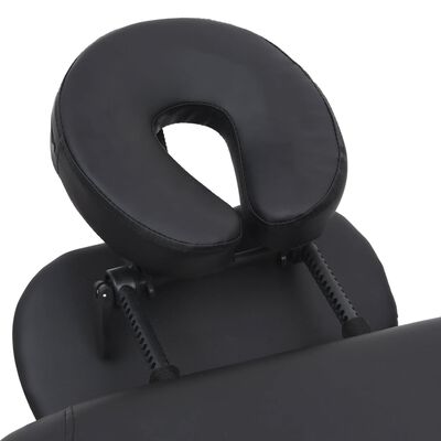 vidaXL 3-conska masažna miza črno umetno usnje