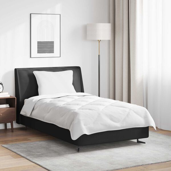 vidaXL Odeja z blazino 2 pcs Bela Mikrovlakna