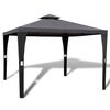 vidaXL Paviljon s streho 3x3 m temno siv