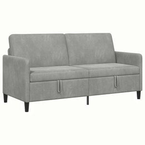 vidaXL Sofa s shrambo 3-sedežni Svetlo siva 172 x 78 x 87 cm Poliester