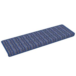 vidaXL Samolepilni stopni&scaron;čni tepihi 15 pcs Modra 65 x 21 x 4 cm