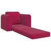 vidaXL Sofa postelja Vinorodna rdeča 98 x 71 x 83 cm Žamet