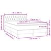 vidaXL Box spring postelja z vzmetnico roza 140x210 cm žamet