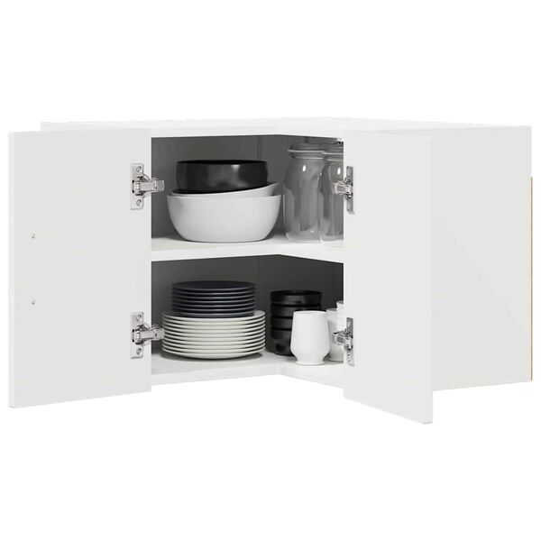 vidaXL Kuhinjski element Visok sijaj bela 57 x 57 x 40 cm