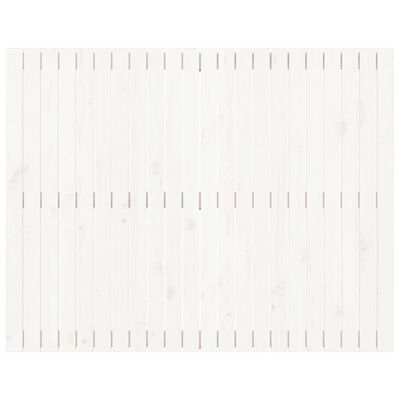 vidaXL Stensko posteljno vzglavje belo 140x3x110 cm trdna borovina